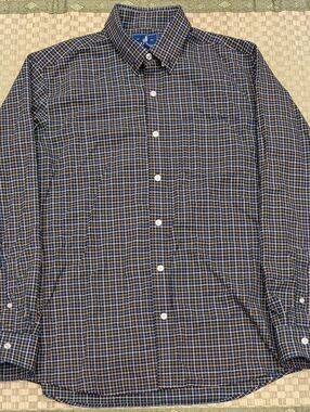 Wool & Prince 100% Worsted Wool Button Up Oxford Shirt Men's Size Medium *Flaw